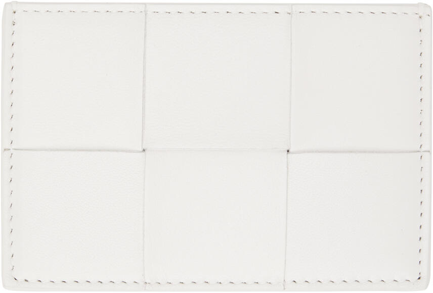 Bottega Veneta White Cassette Credit Card Case Cover