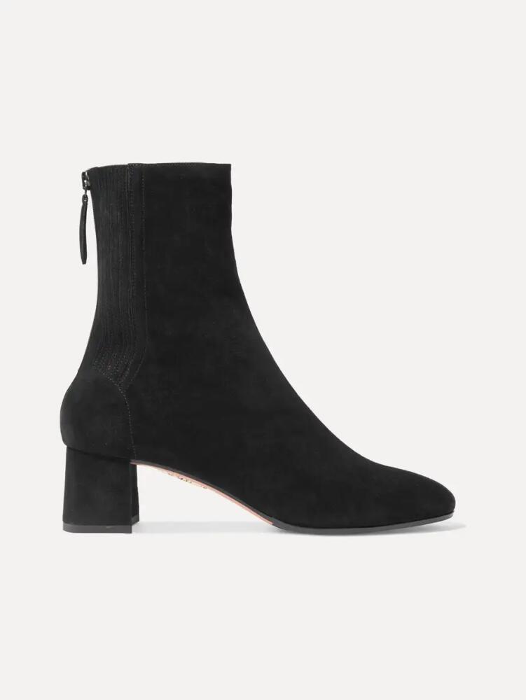 Aquazzura - Saint Honoré 50 Suede Sock Boots - Black Cover