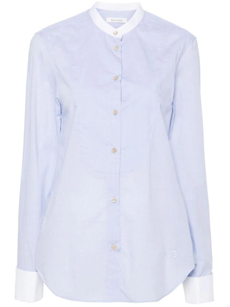 Wales Bonner River cotton chambray shirt - Blue Cover