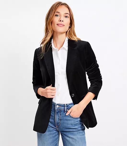 Loft Velvet Relaxed Blazer Cover