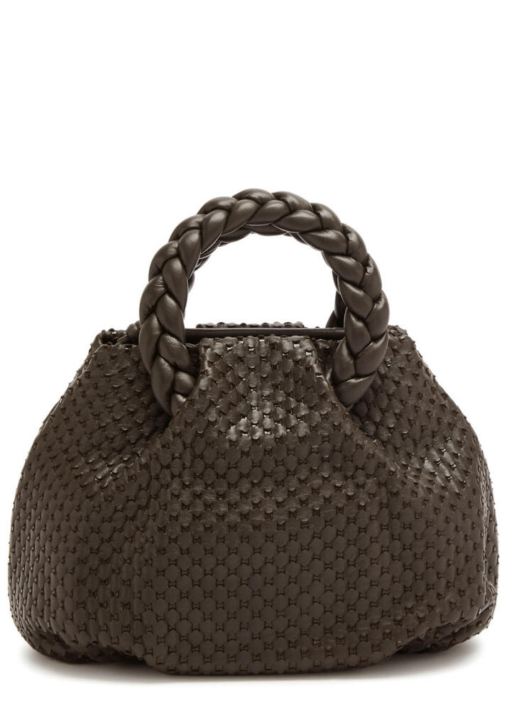 Hereu Bombon M Woven Leather Cross-body bag - Dark Brown Cover