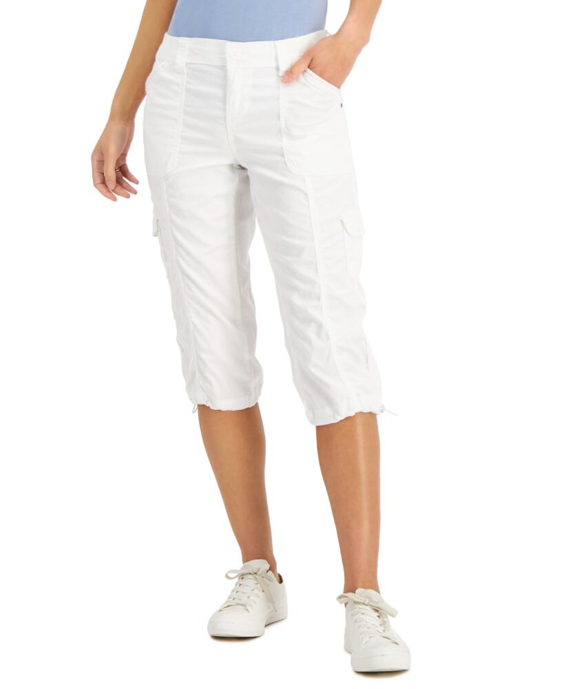 Style & Co Women's Cargo Capri Pants, Created for Macy's - Bright White Cover