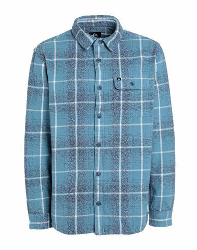 Quiksilver Qs Camicia Carnbee Man Shirt Pastel blue Cotton Cover