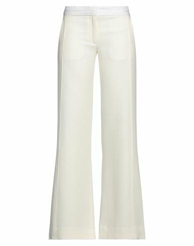 Victoria Beckham Woman Pants Ivory Viscose, Virgin Wool Cover