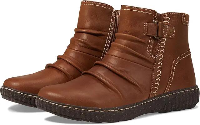 Clarks Caroline Orchid (Dark Tan Leather) Women's Boots Cover