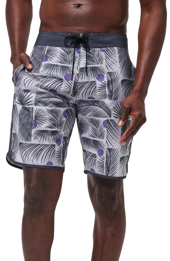 TravisMathew Island Hopper Board Shorts in Heather Grey Pinstripe Cover