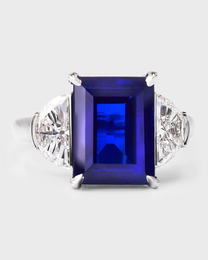 NM Estate Estate Cerro Platinum AGL Sapphire and Diamond Ring, Size 5.5 Cover