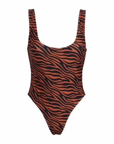 Smmr Woman One-piece swimsuit Brown Polyamide, Elastane Cover