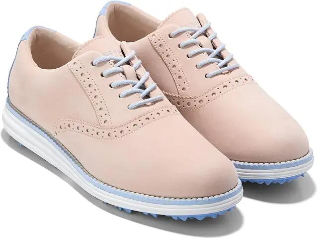 Cole Haan Originalgrand Shortwing Golf (Bleached Tan/Vista Blue/Optic White) Women's Shoes Cover