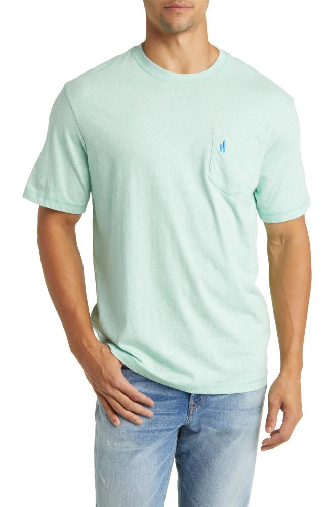 johnnie-O Dale Heathered Pocket T-Shirt in Greenie Cover