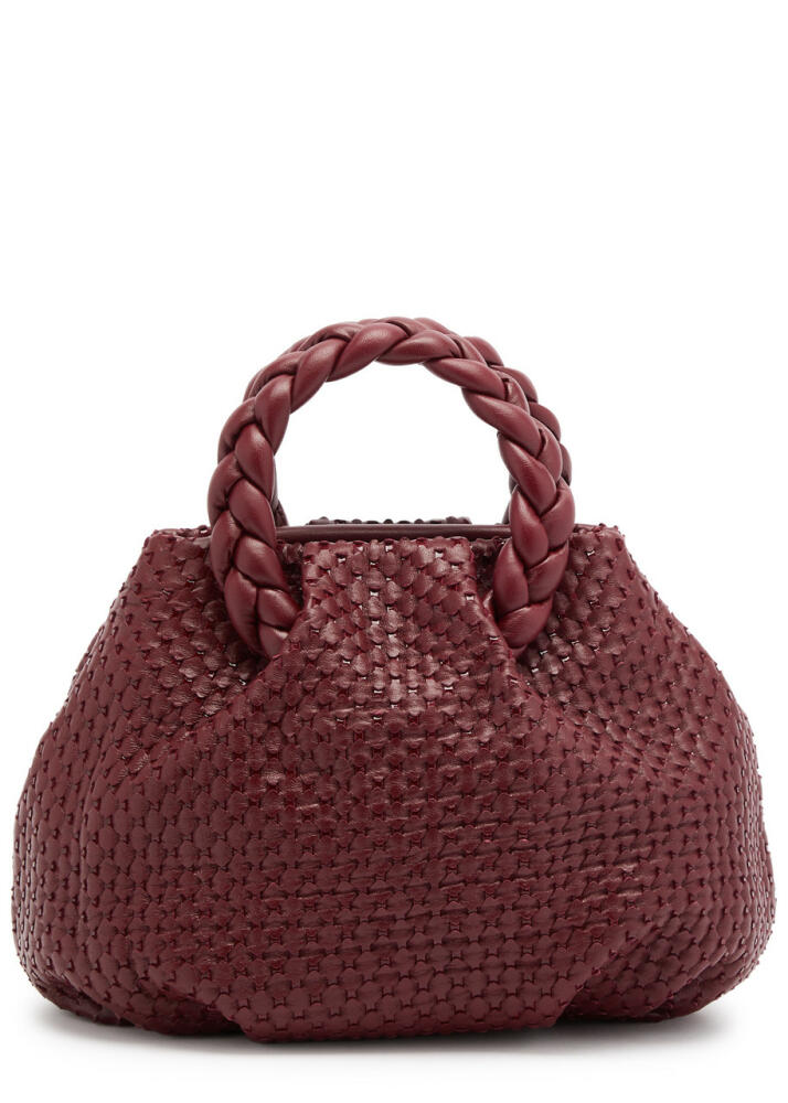 Hereu Bombon M Woven Leather Cross-body bag - Burgundy Cover