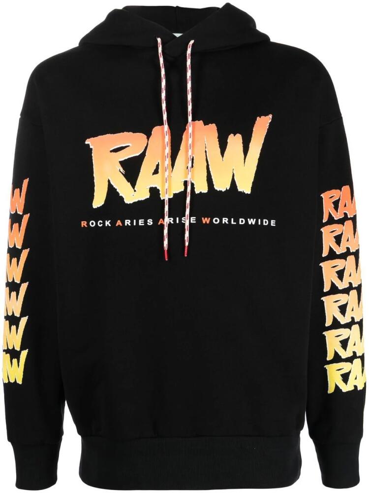 Aries logo print hoodie - Black Cover