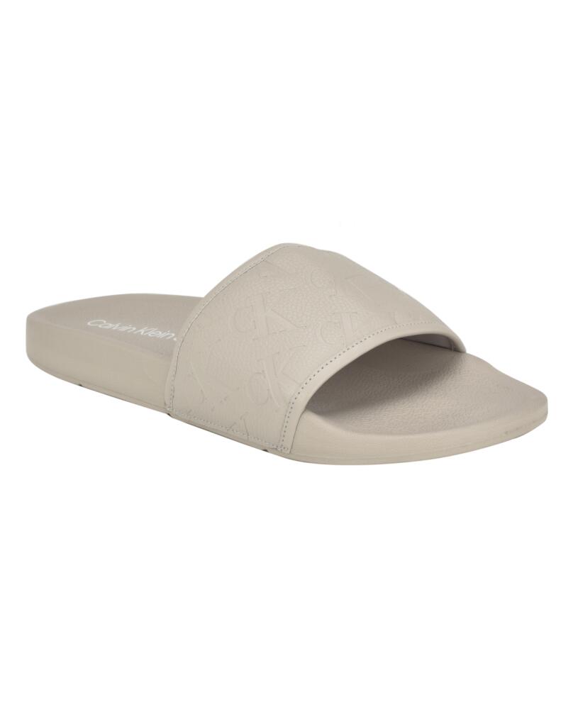 Calvin Klein Men's Enny Slip-On Slide Sandals - Gray Cover