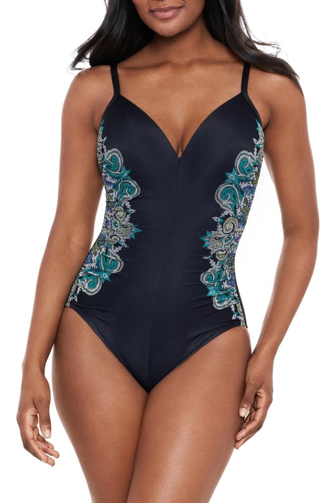 Miraclesuit Precioso Temptation Underwire One-Piece Swimsuit in Black/Multi Cover