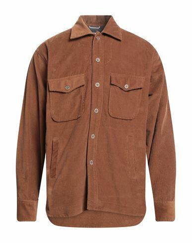 Tintoria Mattei 954 Man Shirt Camel Cotton Cover