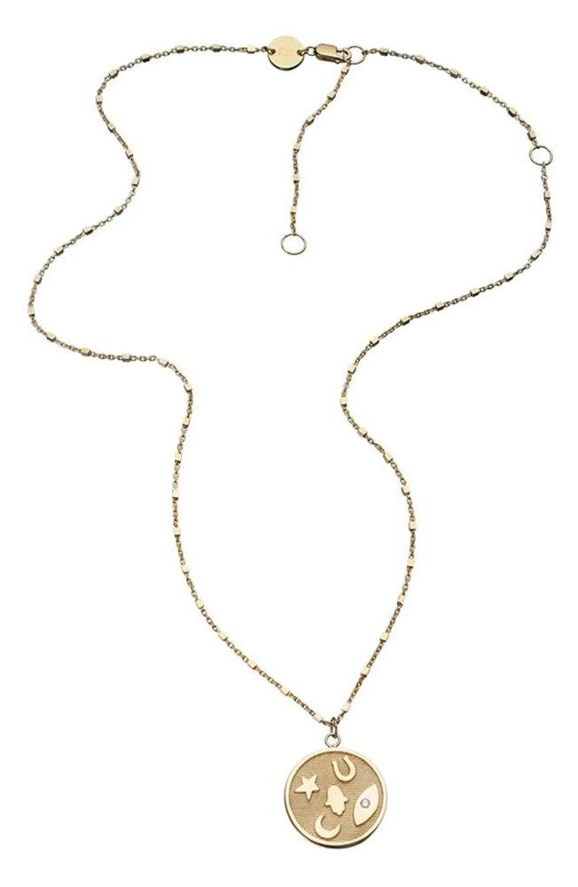 Jennifer Zeuner Rasha Coin Pendant Necklace in Gold Vermeil Cover