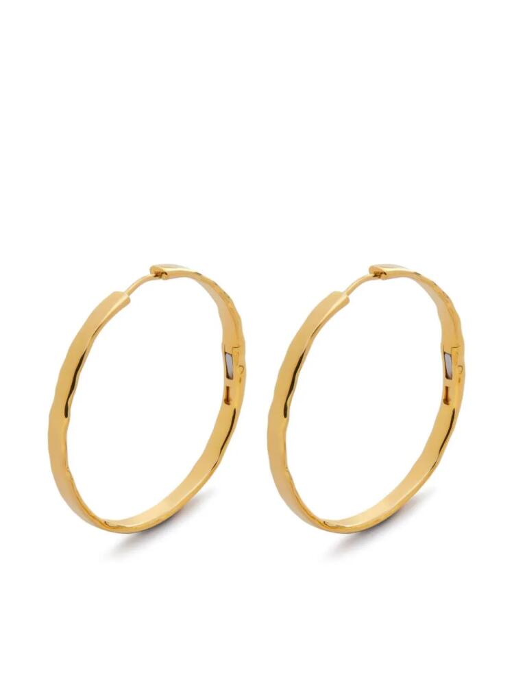 Monica Vinader largeSiren Muse Wave hoop earrings - Gold Cover