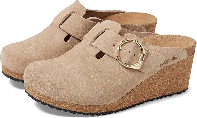 Birkenstock Papillio by Birkenstock Fanny Wedge Clog - Suede (Warm Sand) Women's Shoes Cover