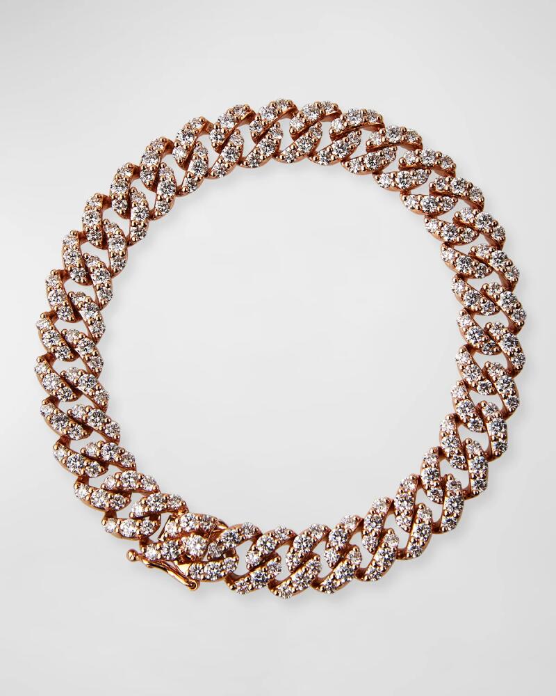 Leo Pizzo 18k Rose Gold Diamond Pave Curb-Link Bracelet Cover