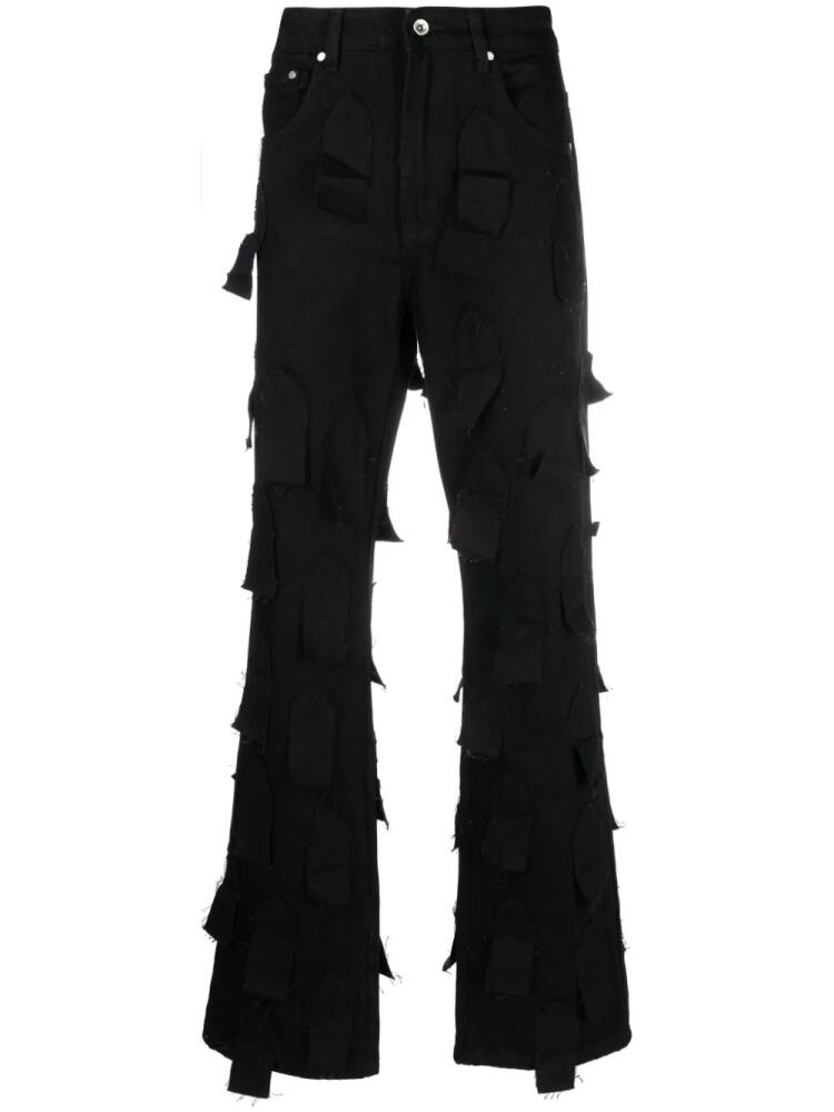 Who Decides War cut-out straight-leg jeans - Black Cover