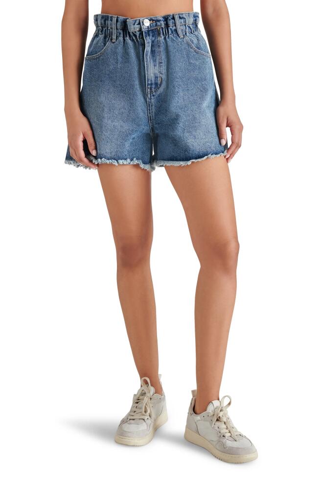 Steve Madden Lunetta Paperbag Denim Shorts in Blue Denim Cover