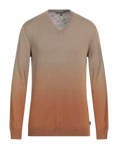 John Varvatos Man Sweater Camel Cotton Cover