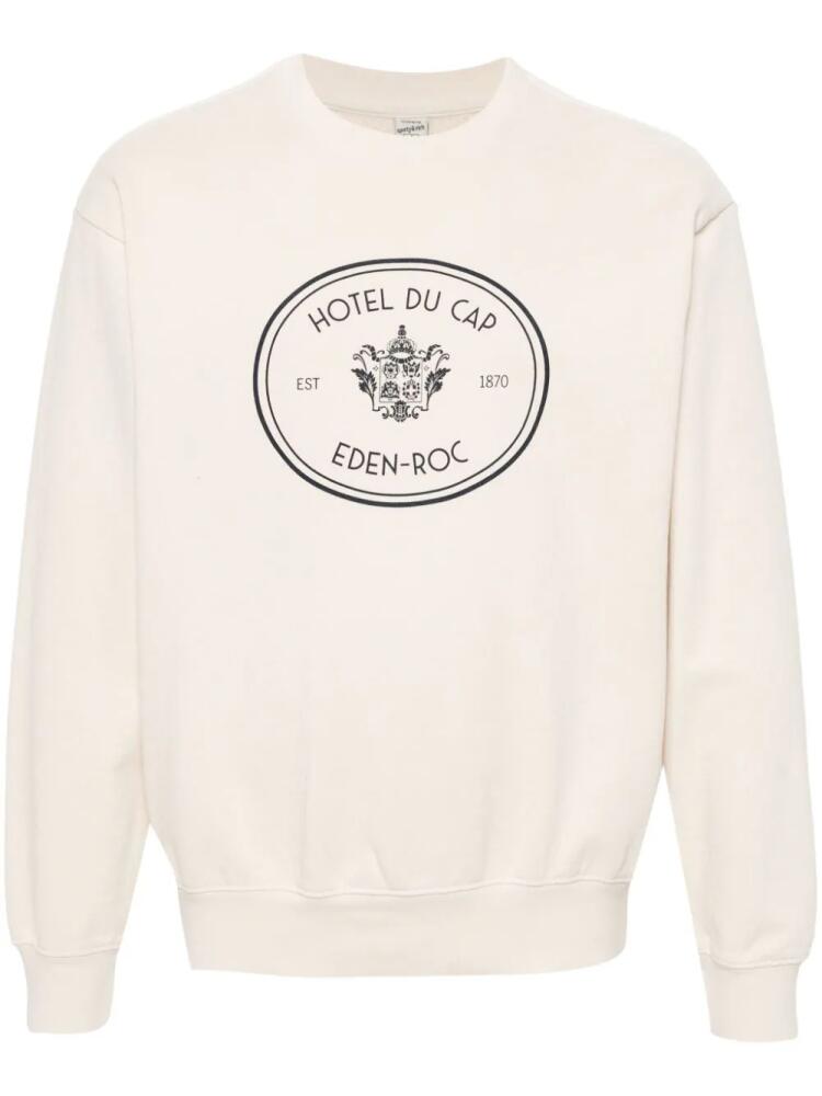 Sporty & Rich Eden Crest cotton sweatshirt - Neutrals Cover