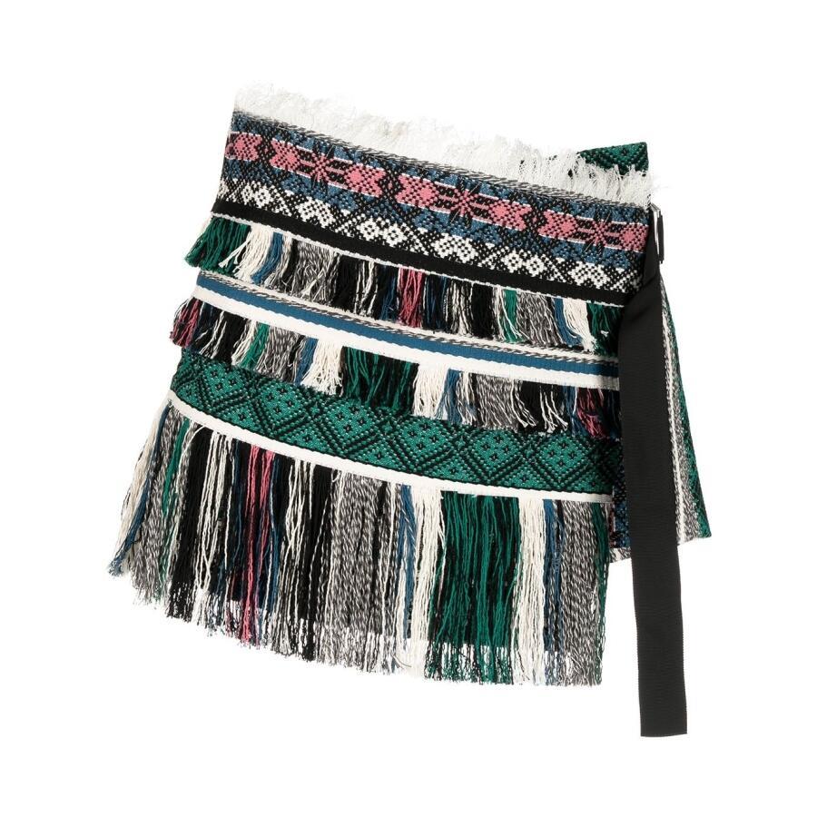 Sacai Ladies Multicolor Rug Jacquard Shorts Cover