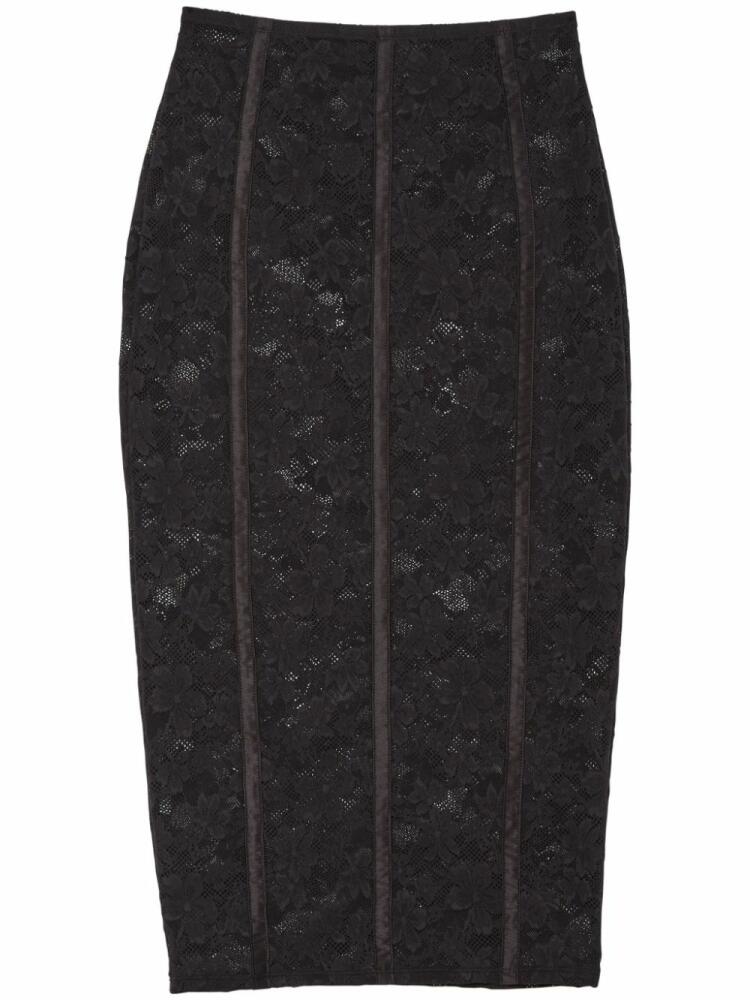 Fleur Du Mal floral-lace pencil skirt - Black Cover