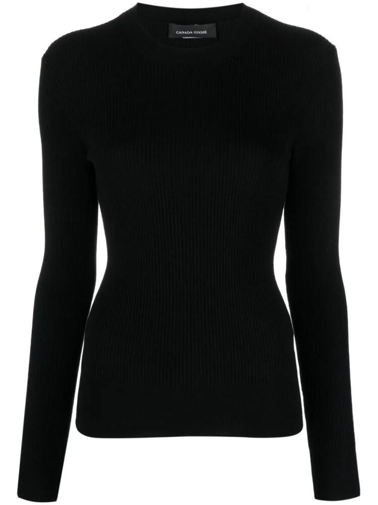 Canada Goose Georgian ribbed-knit wool jumper - Black Cover