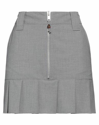 Ganni Woman Mini skirt Grey EcoVero viscose, Recycled polyester, Elastane Cover