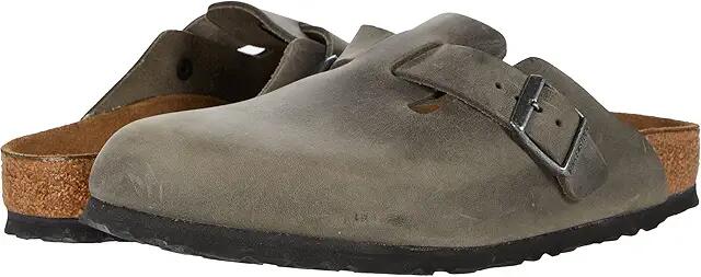 Birkenstock Boston Soft Footbed - Oiled Leather (Unisex) (Iron Oiled Leather) Clog Shoes Cover