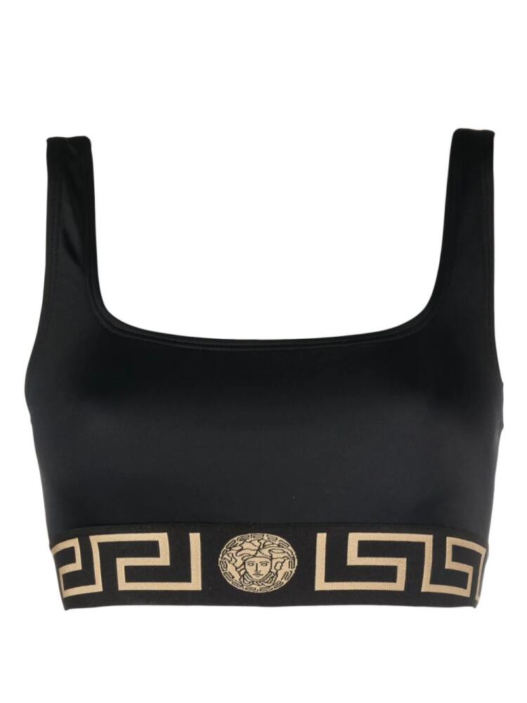 Versace Greca-motif bikini top - Black Cover