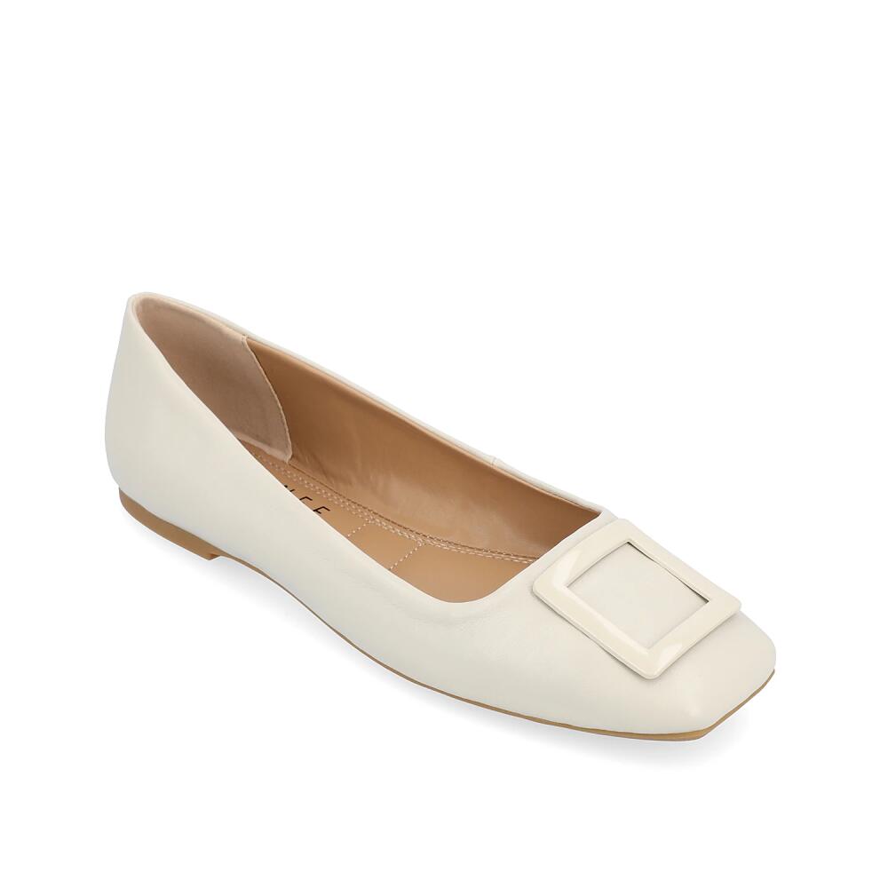 Journee Collection Zimia Ballet Flat | Women's | Beige Cover