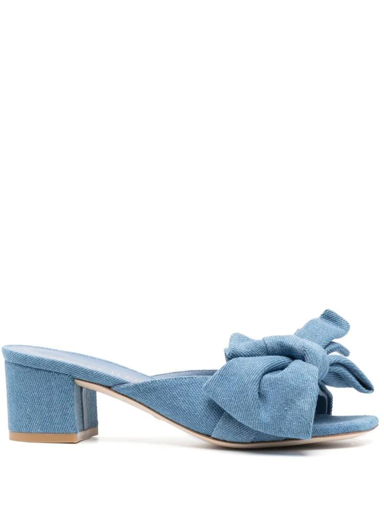 Stuart Weitzman 55mm leather mules - Blue Cover