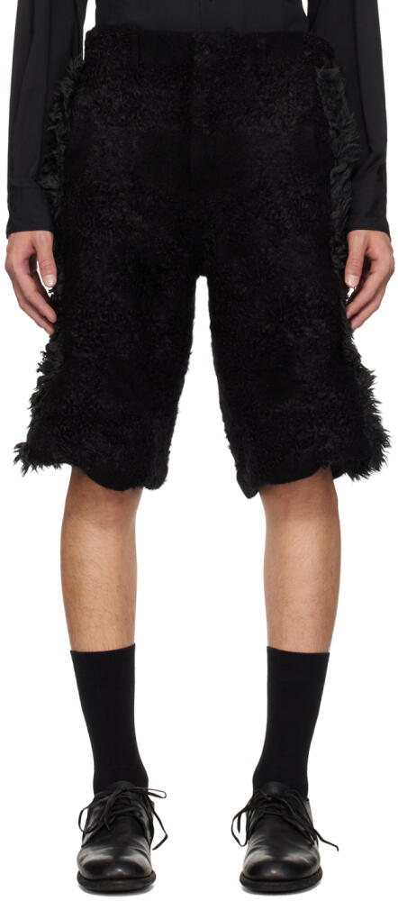 Comme des Garçons Homme Plus Black Brushed Shorts Cover