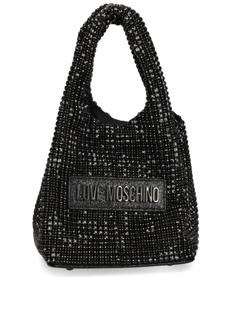 Love Moschino crystal-embellished tote bag - Black Cover