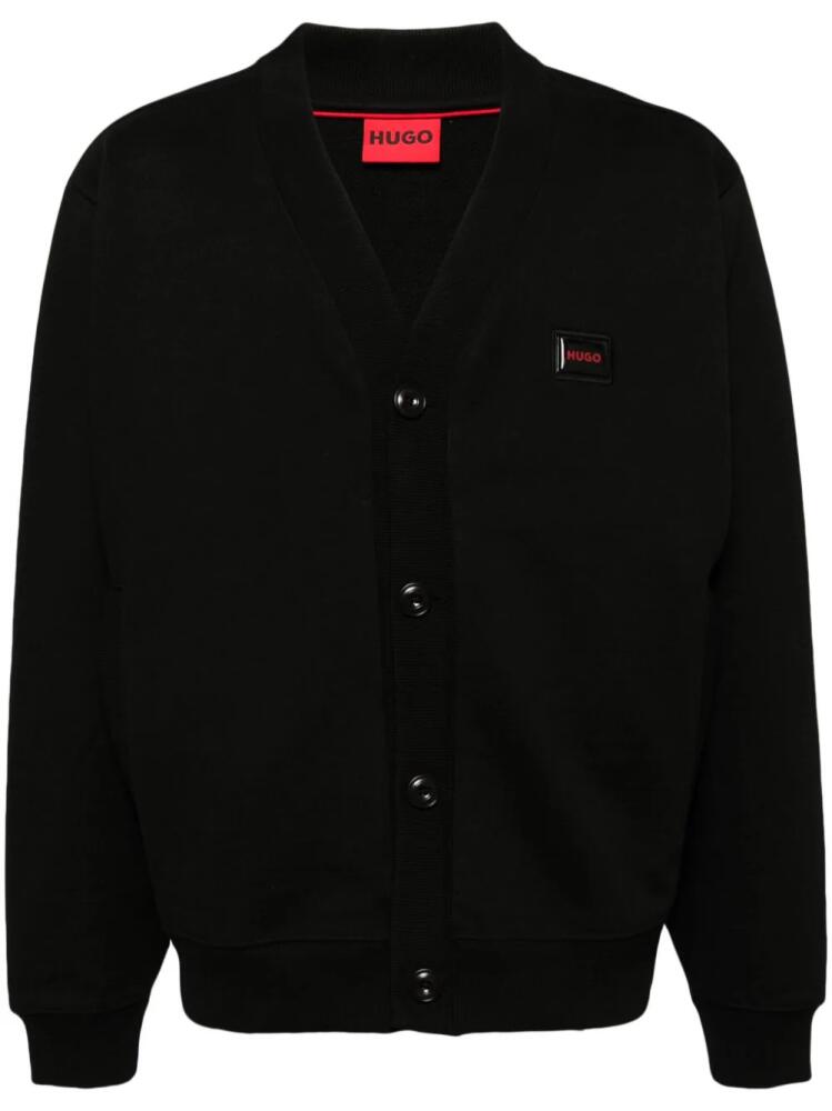 HUGO jelly logo relaxed-fit cardigan - Black Cover