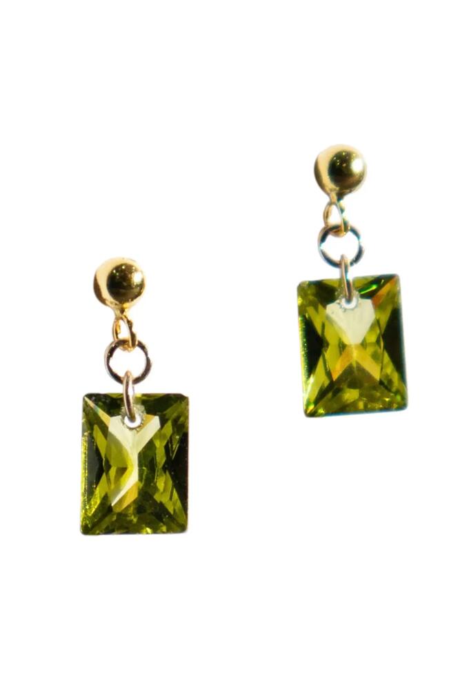 seree Denise Green zircon earrings in Light Green Cover