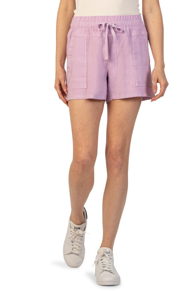 KUT from the Kloth Elastic Waist Shorts in Lavender Cover