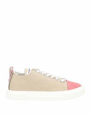 Giuseppe Zanotti Woman Sneakers Beige Soft Leather, Textile fibers Cover