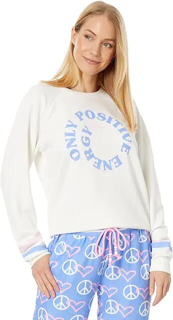 P.J. Salvage Only Positive Energy Long Sleeve (Ivory) Women's Pajama Cover