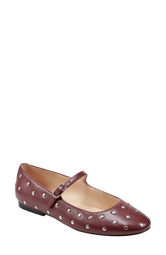 Marc Fisher LTD Elizza Studded Mary Jane Flat in Burgundy Cover