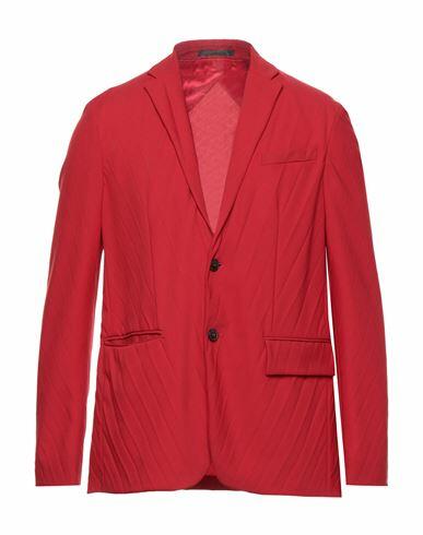 Valentino Garavani Man Blazer Red Polyester, Virgin Wool, Elastane Cover