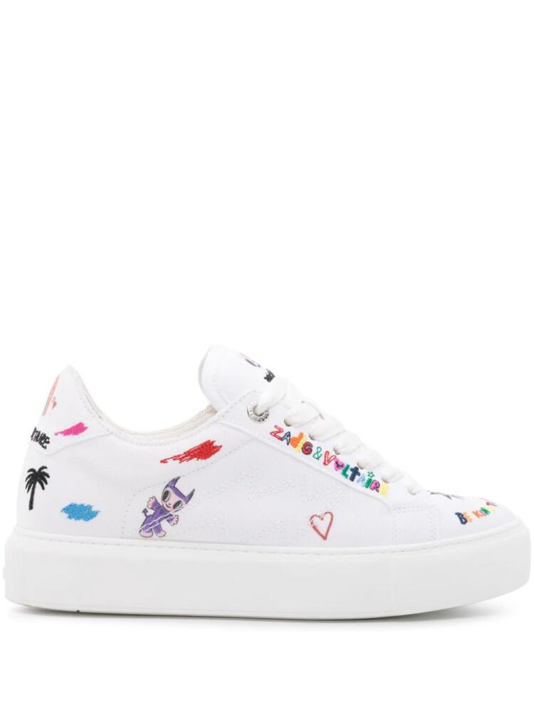 Zadig&Voltaire La Flash flatform sneakers - White Cover