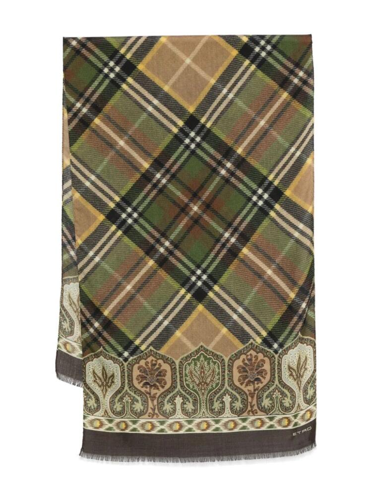 ETRO tartan scarf - Green Cover