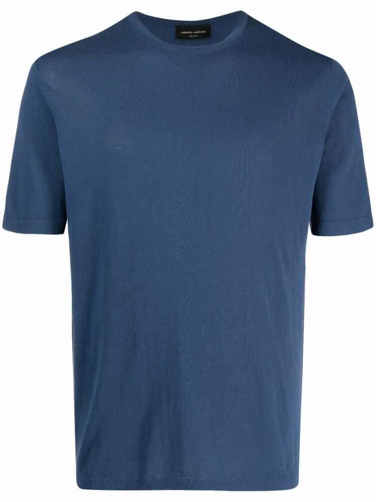 Roberto Collina short-sleeve cotton T-shirt - Blue Cover