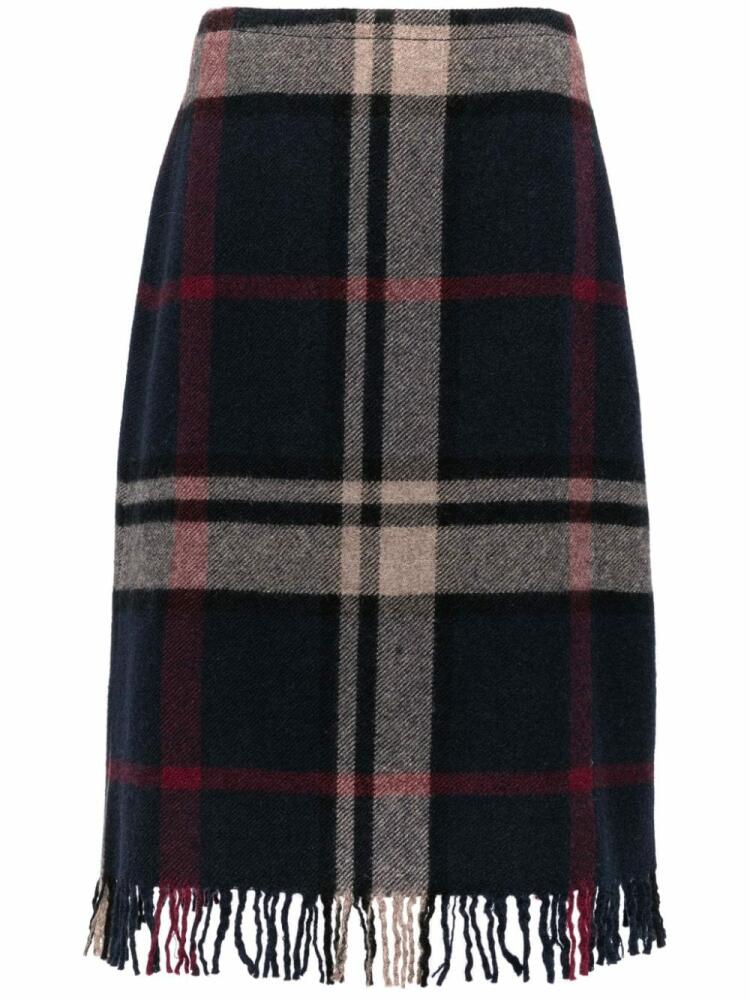 'S Max Mara plaid patten a-line skirt - Blue Cover