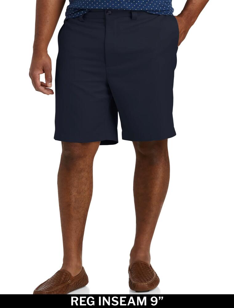 Oak Hill by DXL Waist-Relaxer Microfiber Shorts in Navy Cover