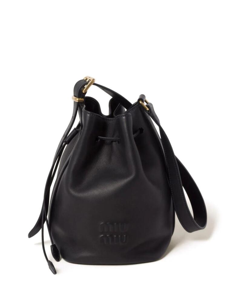 Miu Miu leather bucket bag - Black Cover